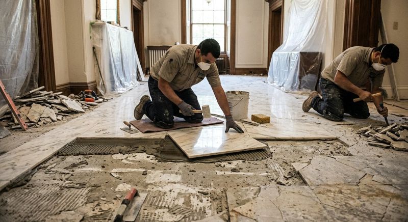 Marble Floor Replacement in Olathe, KS