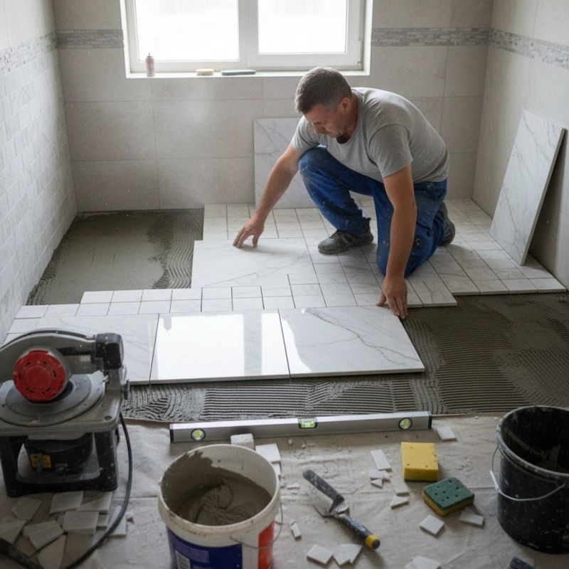 Marble Tile Floor Installation in Kansas City, KS