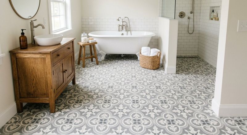 Restroom Floor Replacement in Alexandria, VA
