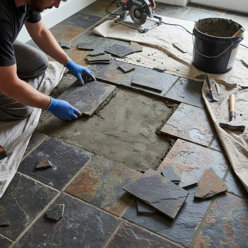 Slate Floor Repair in Olathe, KS